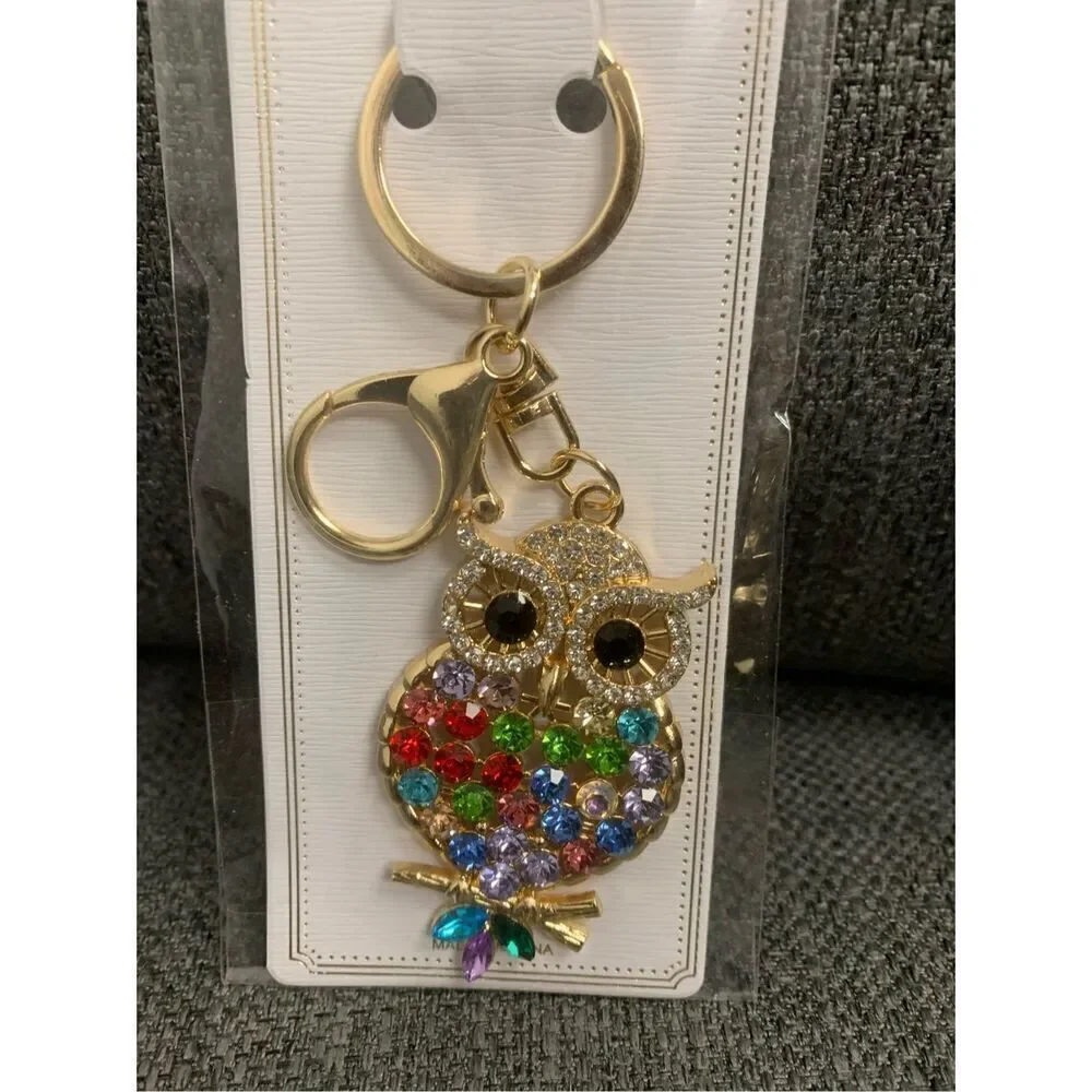 Multicolored Owl Keychain